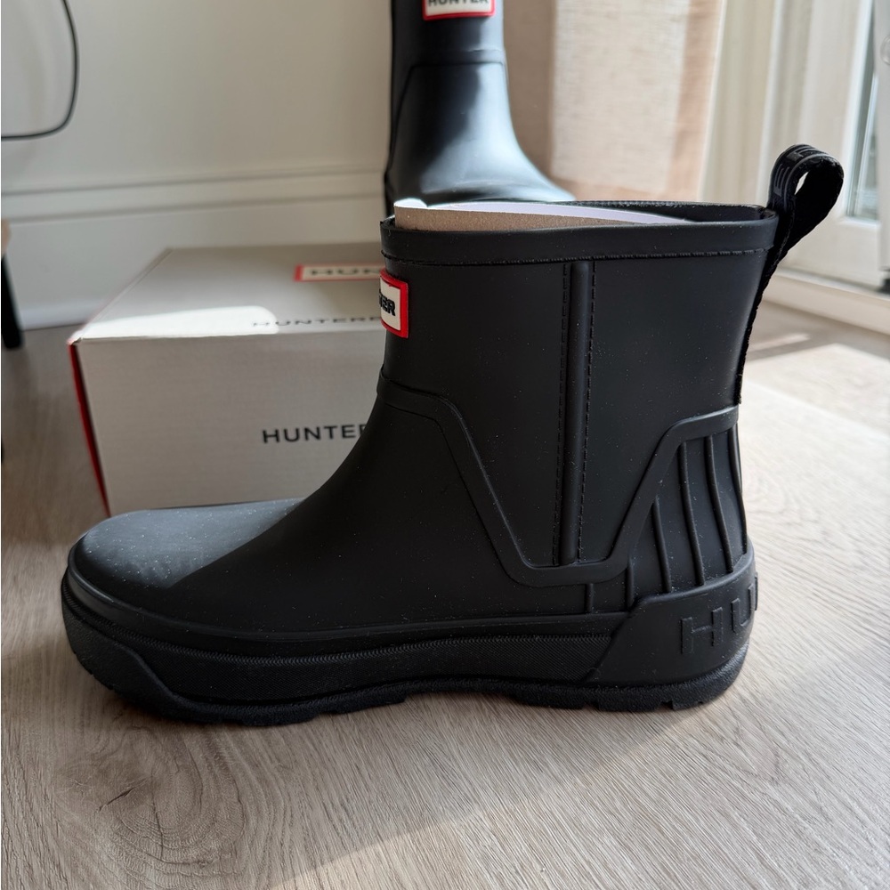 NWT Hunter Wales Black Rain Boots - Picture 4 of 7